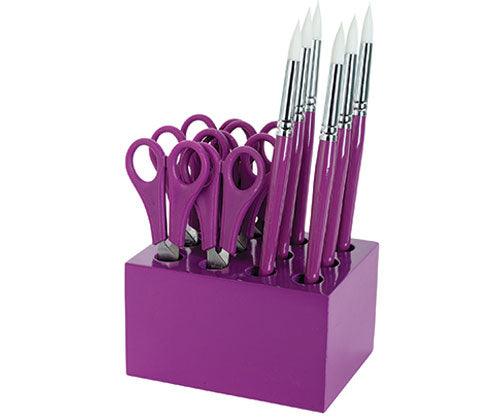 ColourSorts Classroom Organisers by Zart: Scissor & Brush Storage Block - Zart