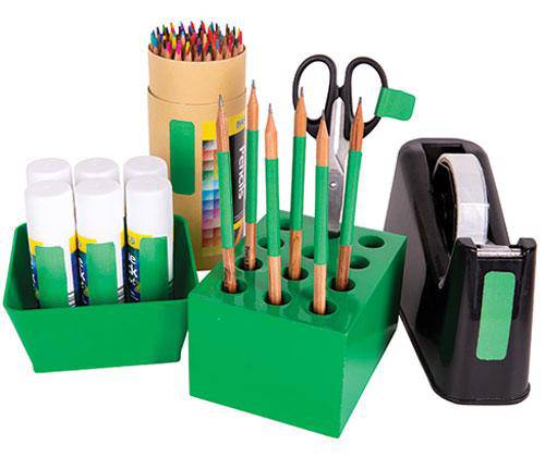 ColourSorts Classroom Organisers by Zart: Scissor & Brush Storage Block - Zart