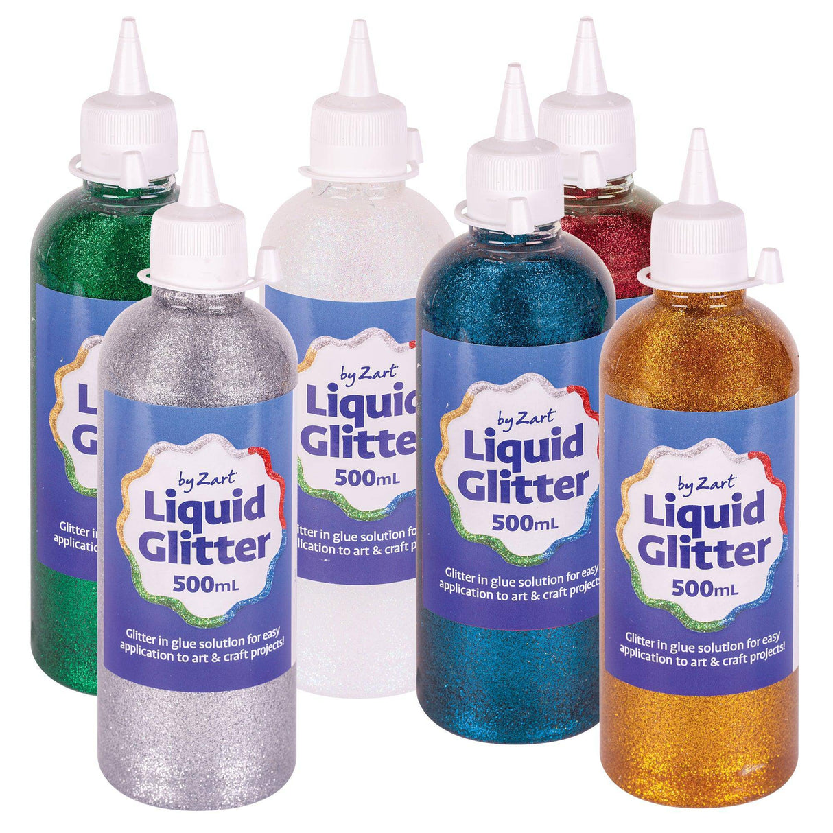 Zart Liquid Glitter 500mL Bottles