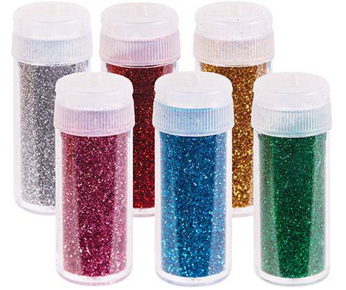 Bio Glitter Coloured Mini Shakers Pack of 6