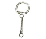 Key Chain Silver Round Pack of 10