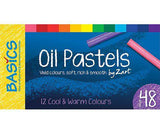 Basics Oil Pastels Cool and Warm Colours Pack of 48