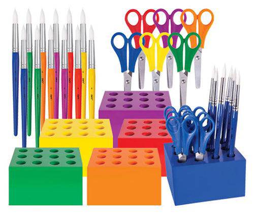 ColourSorts Classroom Brush and Scissor Holder Set - Zart