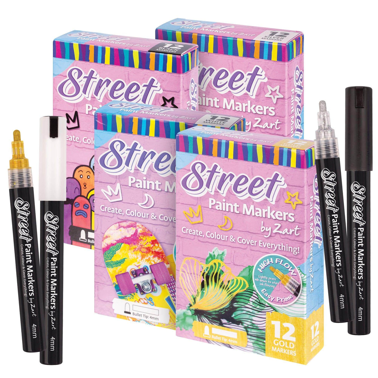 Street Paint Markers by Zart Pack of 12