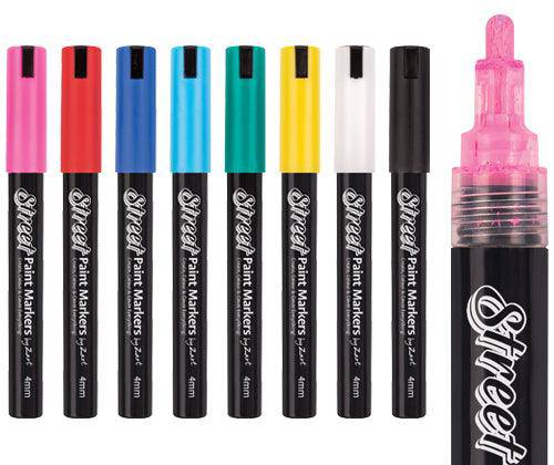 Street Paint Markers by Zart Pack of 8