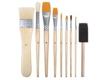 Art and Craft Brush Set Assorted Set of 9