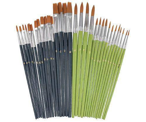 Bulk Taklon Brushes Assorted Pack of 32