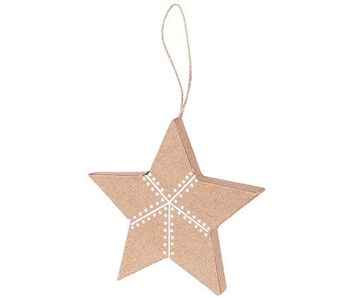 3D Tree and Star Ornaments Pack of 10