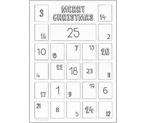 ColourMe Advent Calendar A3 Pack of 10