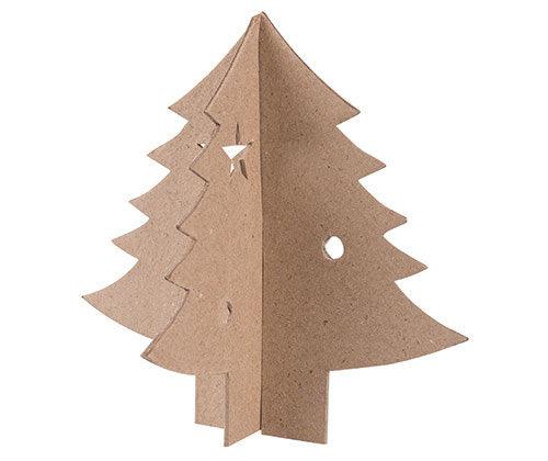 Papier-mache 3D Interlocking Christmas Trees Pack of 10