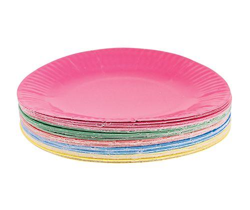 Coloured Paper Plates 18 cm Pack of 50