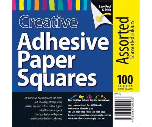 Adhesive Paper Squares Pack of 100