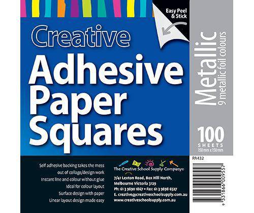 Adhesive Paper Squares Pack of 100