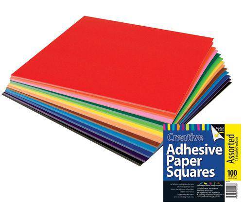 Adhesive Paper Squares Pack of 100