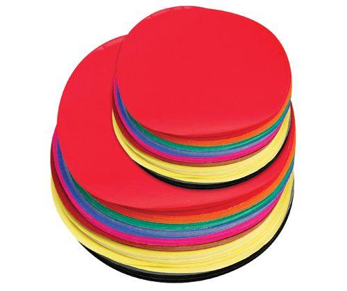 Circles Paper Coloured 12cm and 18cm Pack of 500