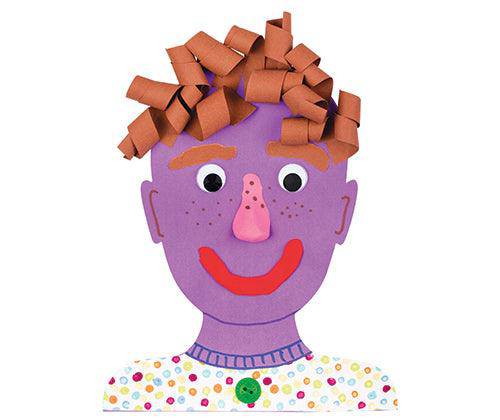 Pre-Cut Paper Heads Coloured Pack of 50