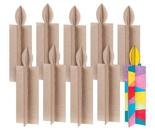 3D Papier-mache Christmas Candle Pack of 10