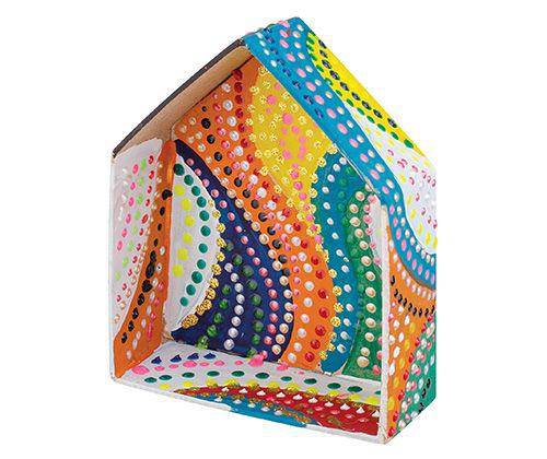 Papier-mache House Pack of 12