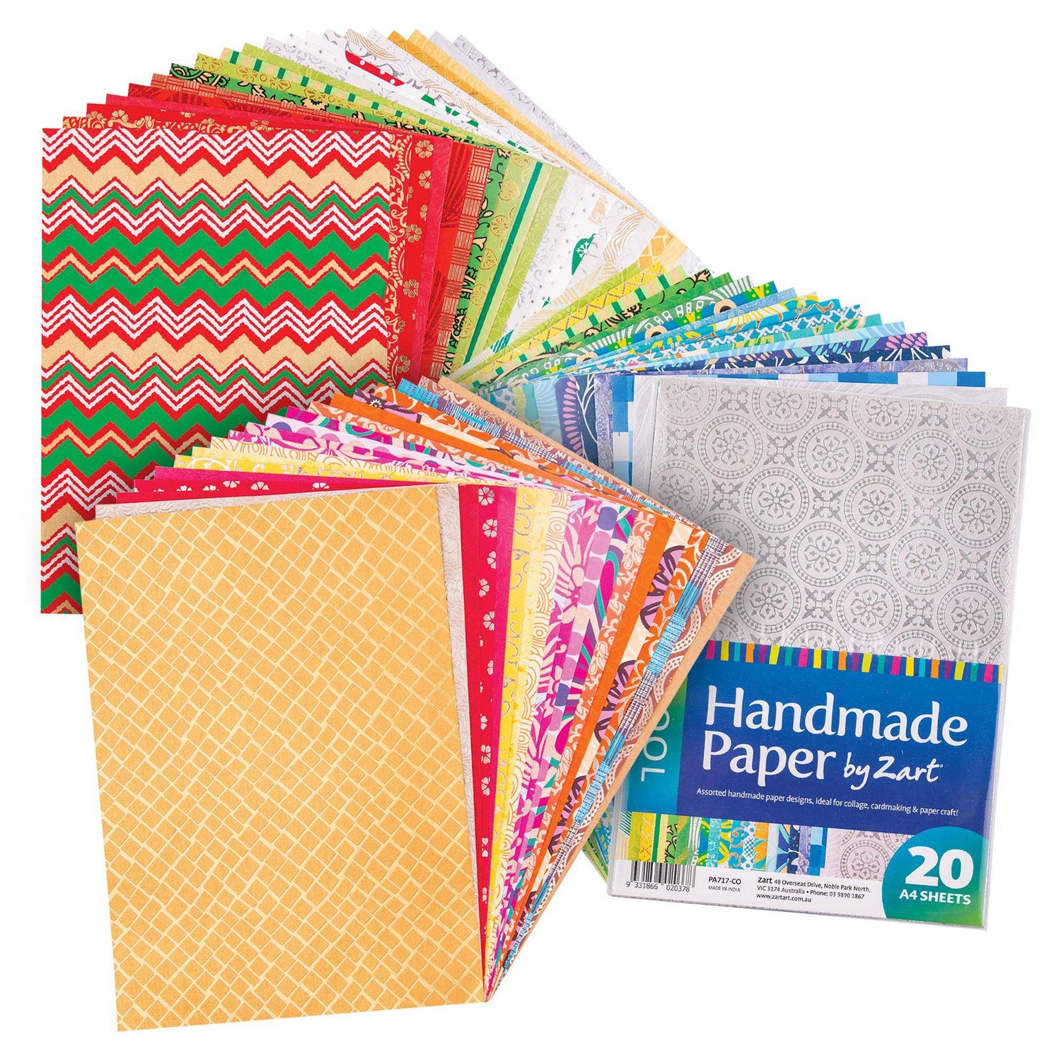 Handmade Pattern Paper A4 Pack of 20 | Zart