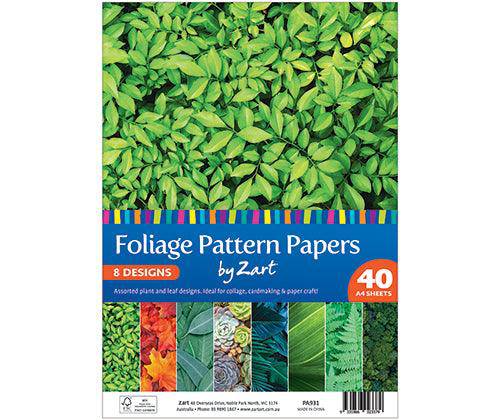 Pattern Papers A4 Foliage Pack of 40