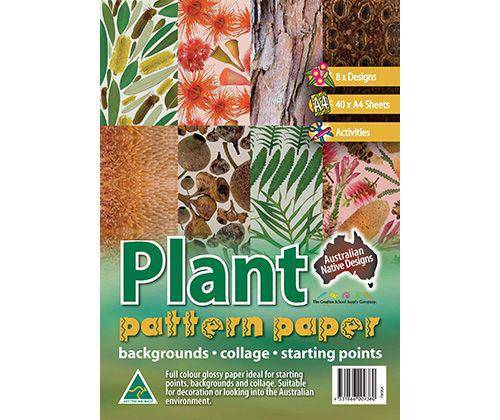 Pattern Papers A4 Plant Pack of 40