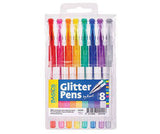 Basics Coloured Glitter Pens Pack of 8