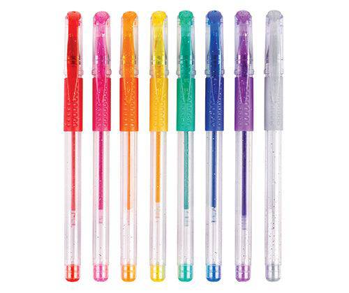 Basics Coloured Glitter Pens Pack of 8