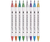 Dual Tip Metallic Coloured Markers Pack of 8