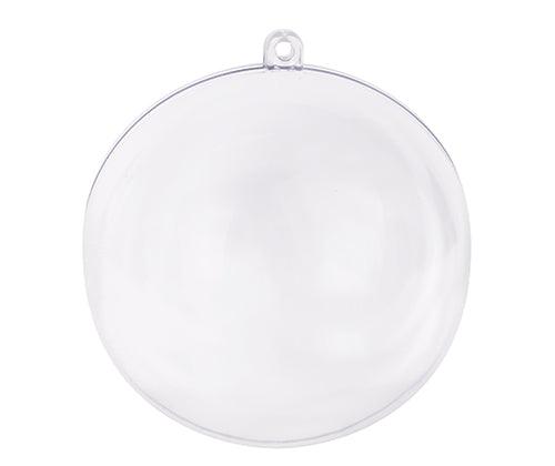 Plastic Bauble Clear 70mm Pack of 10