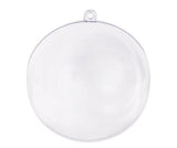 Plastic Bauble Clear 70mm Pack of 10