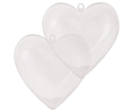 Plastic Heart Shape 80mm Pack of 10