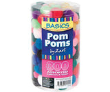 Basics Pom Poms Assorted Pack of 300