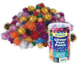 Basics Pom Poms Glitter Colours Pack of 200