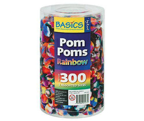 Pom Pom Rainbow Pack of 300