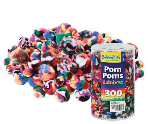 Pom Pom Rainbow Pack of 300