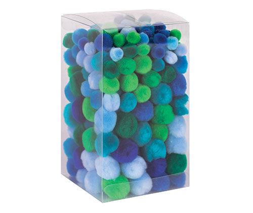 Pom Poms Assorted Cool Colours Pack of 300