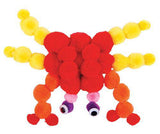 Pom Poms Assorted Warm Colours Pack of 300