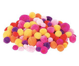 Pom Poms Assorted Warm Colours Pack of 300