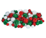 Pom Poms Christmas Colours Pack of 300