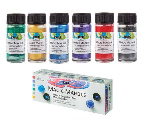 Magic Marble Paint Metallic Pack of 6