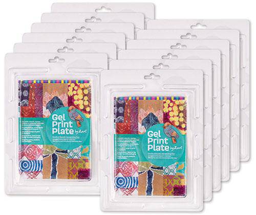 Gel Printing Plate By Zart Class Value Pack Pack of 12