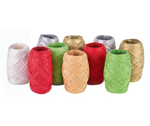 Paper Raffia Christmas Pack of 10