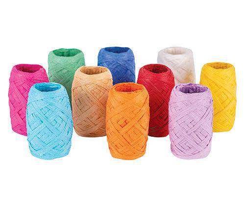 Paper Raffia Coloured Pack of 10