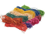 Raffia Natural Coloured Pack of 20