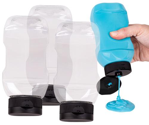 Upside Down Squeeze Bottle with Non Drip Valve Pack of 3