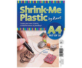 Shrink-Me Plastic A4 Clear Pack of 10