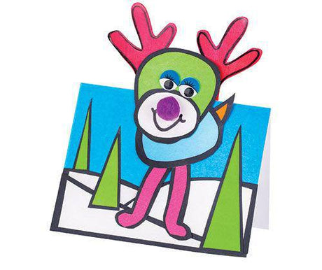 Pop-Up Reindeer Card Pack of 10