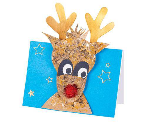 Pop-Up Reindeer Card Pack of 10