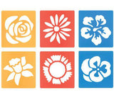 Flower Stencils 15.2 x 15.2cm Pack of 6