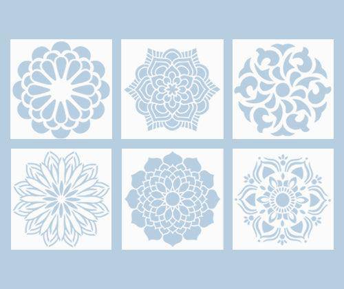 Mandala Stencils 15 x 15cm Pack of 6